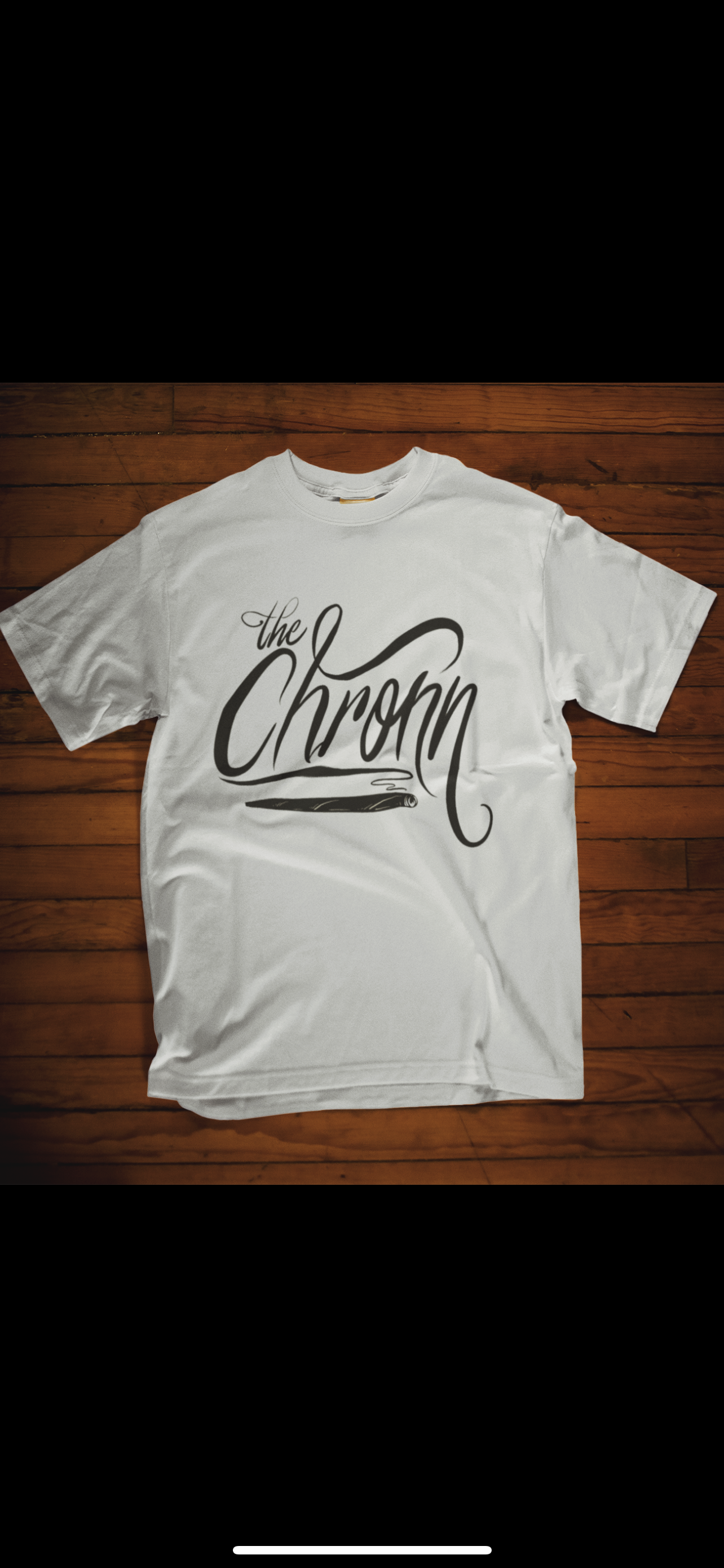 The Chronn Handwritten Logo on White Tee