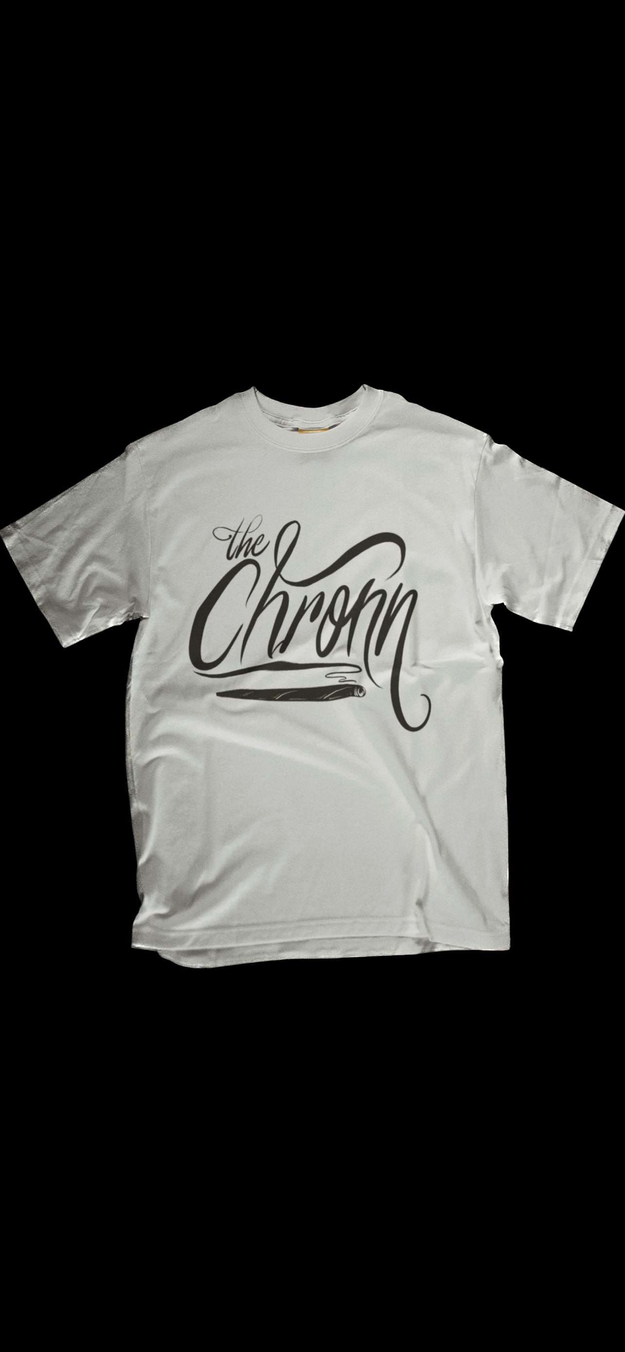 The Chronn Handwritten Logo on White Tee